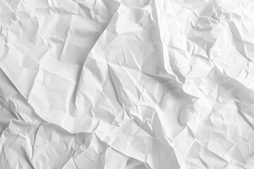 Obraz premium White crumpled paper texture background ai generative