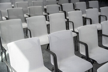 empty chairs in a conference room