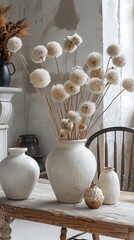 Queen Anne's Lace on white background. ai generated