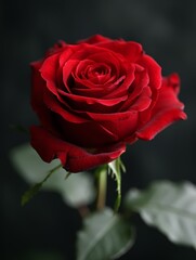Rose on white background. ai generated