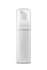 Empty plastic bottle with pump mechanism, specifically designed for dispensing frothy substances...