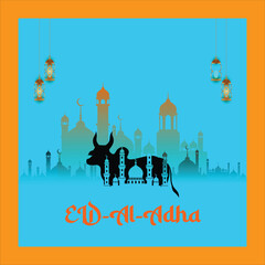 Eid al Adha Mubarak social media post Template