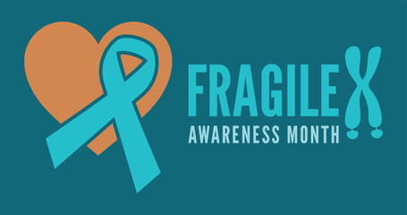 Fragile X syndrome Awareness Month observed every year in July. Template for background, banner, card, poster 