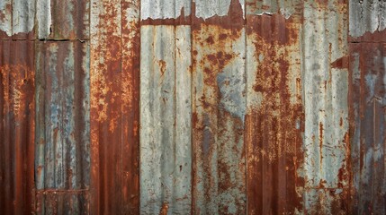 Rusty Corrugated Metal Wall Texture
