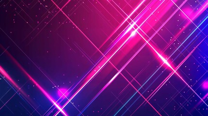 Abstract Neon Geometric Background in Pink and Blue