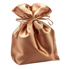 Obraz premium Elegant silk gift bag with luxurious satin finish, tied with a ribbon. Perfect for special occasions, weddings, and party favors. transparent backgrounds