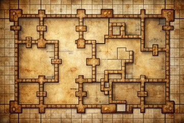 Abstract dungeon map generated texture, fantasy, RPG, adventure, mysterious, ancient, medieval, labyrinth, exploration, electronic, digital, texture, background, game, design,pattern, maze