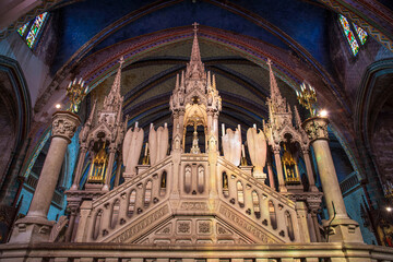 Interior of the church at Mirepoix in Languedoc Roussillon in the south of France