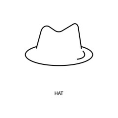 hat concept line icon. Simple element illustration. hat concept outline symbol design.