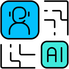 Artificial Intelligence Industries Colored Icon Pack