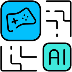 Artificial Intelligence Industries Colored Icon Pack