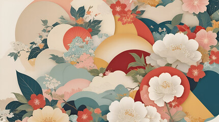 Unleash your creativity with a diverse range of styles and variations in a Japanese paper collage-inspired design.