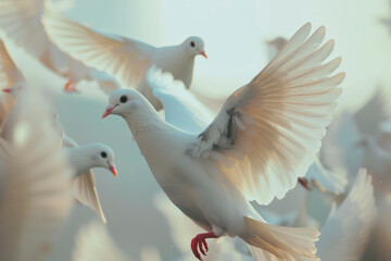 Fototapeta premium white dove symbol of peace