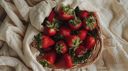 strawberries in a basket