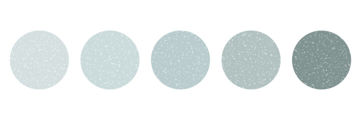 Green Circles with grain noice texture. Set of highlight cover icons for social media in pastel colors. Natural color. Modern abstract backgrounds collection