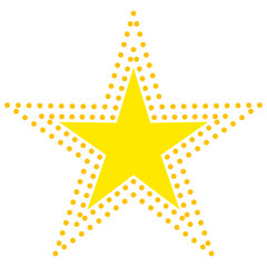 Obraz premium Dots star halftone icon. Vector illustration.