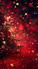 Christmas Tree with Red Baubles