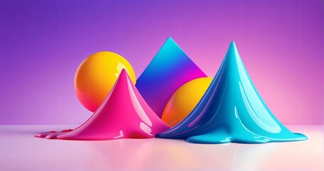 3D Splash Gradient Background Wallpaper