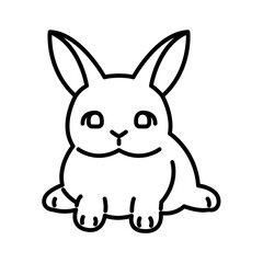 A Simple Sketch Drawing of a Rabbit 