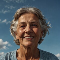 Portrait of a happy elderly woman