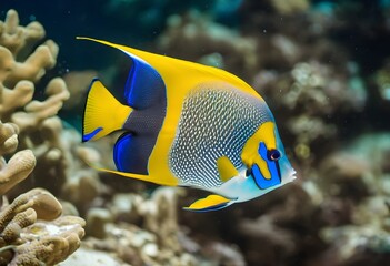 Obraz premium A view of an Angel Fish in the sea