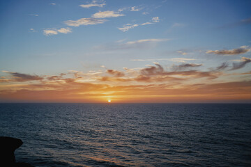 sunset over the ocean