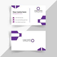 Double-sided modern business card template vector or creative visiting card