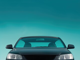 Front windshield of a car clean and clear, offering a broad canvas for mockup