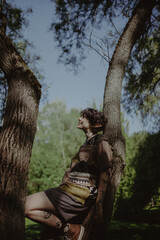 person in the forest