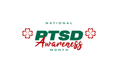 PTSD Awareness Month Holiday Concept Vector