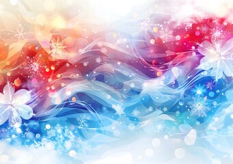 Christmas and new year background with snowflakes