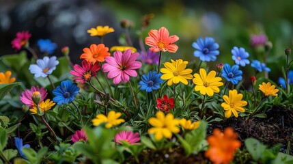 A Colorful Garden Filled With Flowers Blooming in the Summer Sun