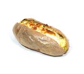 baked potato in isolated background 