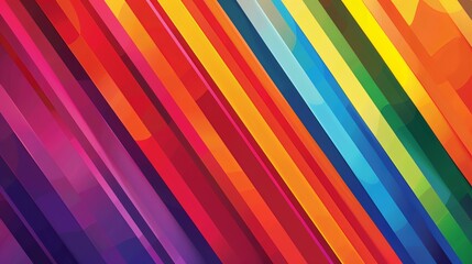 Obraz premium Modern and abstract Pride Month background with colorful lines and celebratory text. Ideal for themes of inclusion and LGBTQ+ pride