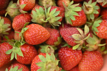 close-up strawberry berry texture, organic strawberry fruit small summer juicy strawberries 