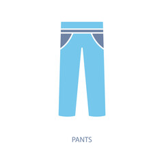 pants concept line icon. Simple element illustration. pants concept outline symbol design.