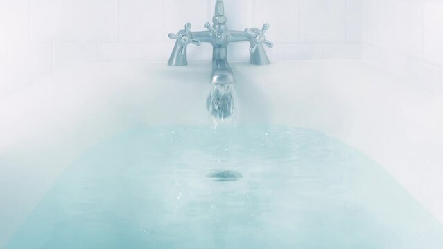 Hot Steamy Bath Being Run