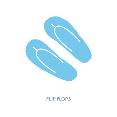 flip flops concept line icon. Simple element illustration. flip flops concept outline symbol design.