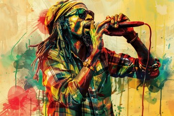 Portrait of a reggae man