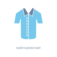 short sleeved shirt concept line icon. Simple element illustration. short sleeved shirt concept outline symbol design.