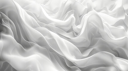 Obraz premium White waves. Organic and fluid motion