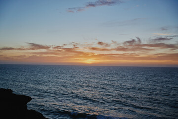 sunset over the ocean