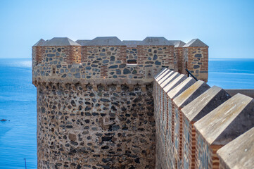 Obraz premium San Miguel castle in the sunny morning in Almunecar, Spain