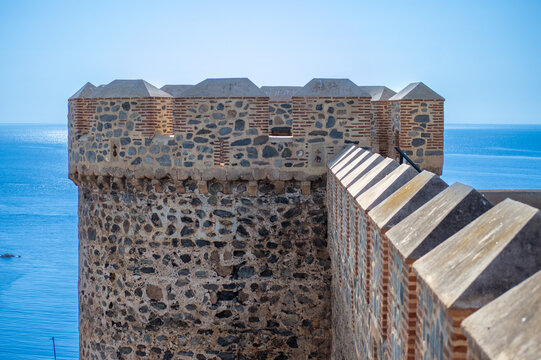 San Miguel castle in the sunny morning in Almunecar, Spain