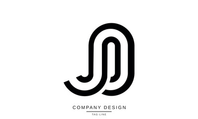 JO, OJ Abstract Letters Logo Monogram design Icon Font Vector Initials