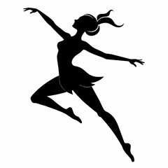 silhouette of dancing girl