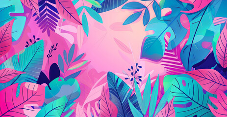 ilustración hojas tropicales. estilo vector
