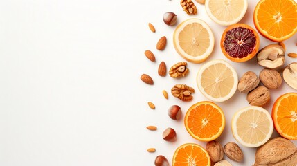 Minimalist fruits and nuts mix
