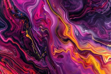Obraz premium Abstract Fluid Art Swirling, marbled patterns in vibrant colors that mimic the look of fluid art