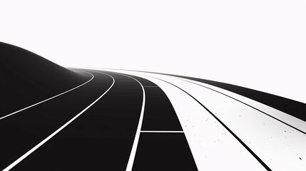 Monochrome design of a running track